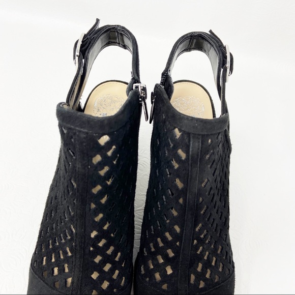 New VINCE CAMUTO EMPERLA cone heel sandals black - Picture 3 of 8